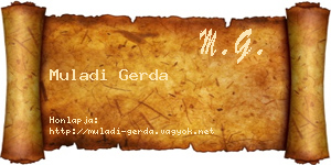 Muladi Gerda névjegykártya